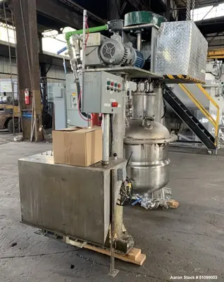 Used Twin Motion 65-Gallon Stainless Steel Vacuum Mixer – Jacketed Kettle