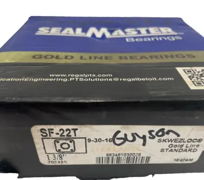 NEW SEALMASTER SF-22T FLANGE MOUNT BEARING 1-3/8" SF22T