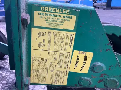 Used GREENLEE 1800 Pipe, Tube & Bar Benders Ohio US | HGR 24 #1314742