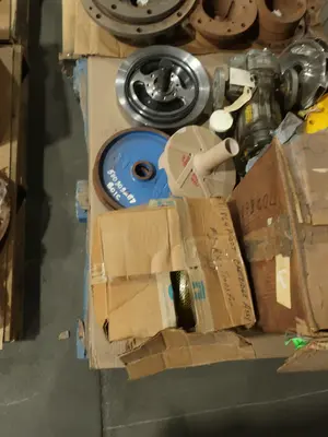4 PALLETS OF ASSORTED PUMP REPLACEMENT PARTS, CASTINGS, RINGS, PEPELLERS