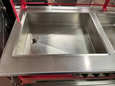 Used ColorPoint Used ColorPoint 74" Commercial Buffet 4 Open Well Steam Table Heated 220V Steam Tables (Food) Illinois US | Falcon Restaurant Supply #1376351