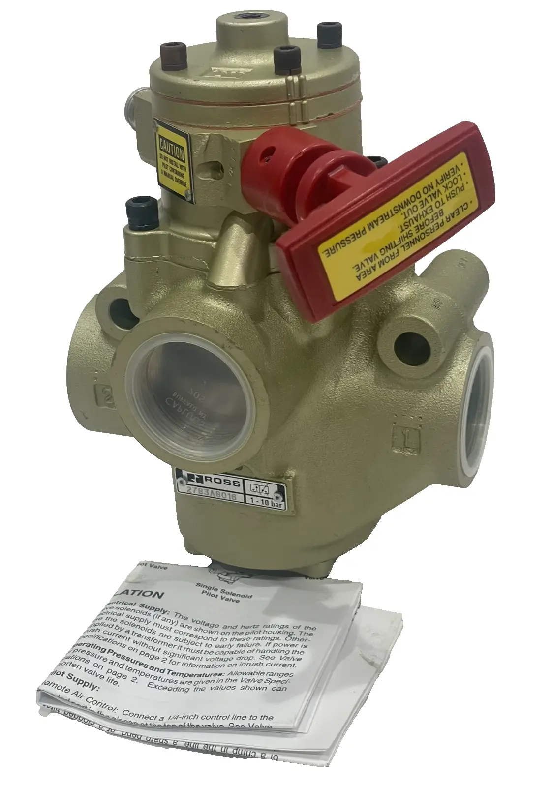 NEW ROSS CONTROLS 2783A8016 3 WAY VALVE 1 1/2" PORTN 1-10 BAR