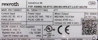 USED REXROTH R911395637 SERVO MOTOR R911395639 R911347141