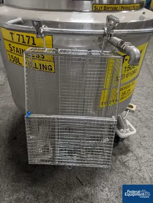 USED Precision 150 Liter Precision Stainless Jacketed Receiver Tank, 316L S/S, 45/100