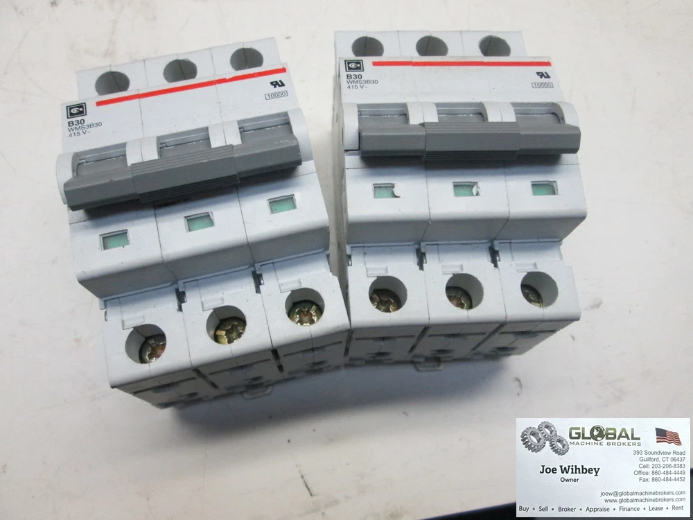 Cutler Hammer B30 WMS2B30 10kA 480V Miniature Circuit Breaker 2 Available