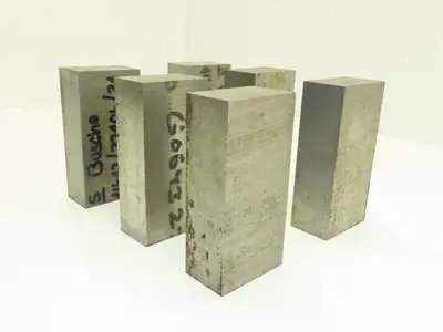 4140/4142 PH Alloy Steel Flat Bar Stock 1-1/4"x 2"x 4-1/4"L  Lot of 6