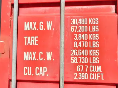 40ft Shipping Container w/ 3 Roll-up Door CX04-40KL