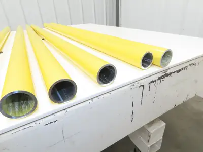 1-1/4"x 48" Sch 40 Yellow Aluminum Speed-Rail 1.66" Pipe OD  Mixed Lot of 9