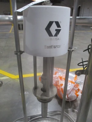 Drum unloader, Graco Saniforce ram unit Stainless Steel drum unloader, for your thickest, toughest food, personal care and pharmaceutical ingredient transfer