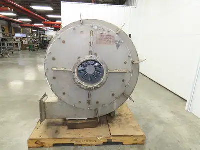 Koppers Centrifugal Blower Fan 33" Wheel 10" In 8x5" Out Stainless Food Grade