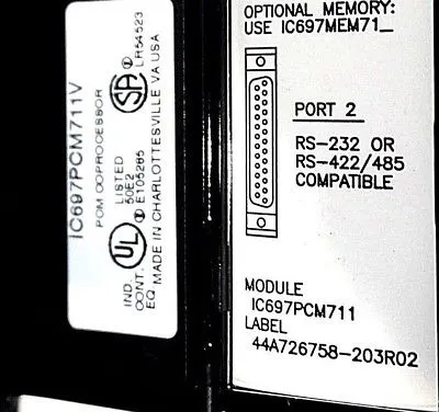 USED GE FANUC IC697PCM711V PROGRAMMABLE COPROCESSOR IC697PCM711