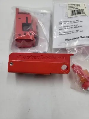 New | in-Stock MASTER LOCK MASTER LOCK 491B GRIP TIGHT CIRCUIT BREAKER LOCKOUT TALL OR WIDE TOGGLE *NEW IN BAG* Circuit Breakers | ND Industrial Surplus #1216589