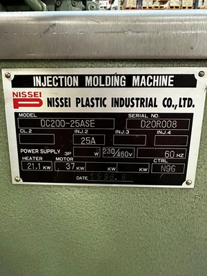 1996 NISSEI DC200-25ASE Injection Molding Machines | Norcal Machinery (8)