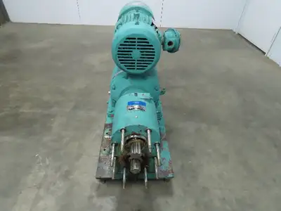 Tri Clover PR60-3M-TC1-4-SL-S Rotary Lobe Pump w/Reeves Motodrive  7.5 HP Motor