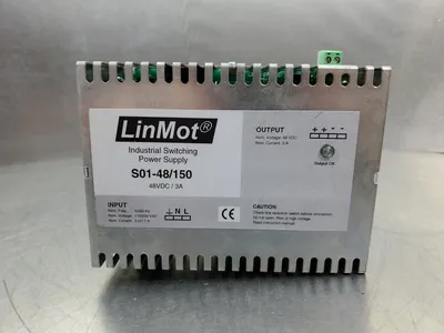 LinMot S01-48/150 Industrial Switching Power Supply, 48VDC/3A. 4E-22