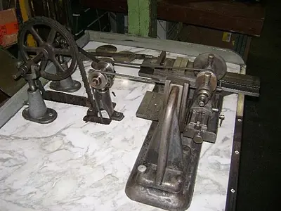 1373-385 Antique Henry Hauser S.A. Motorized Lapping Machine
