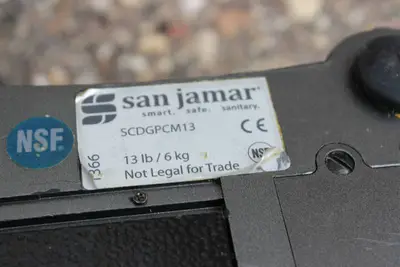 San Jamar SCDGPCM13 Escali 13 lb Digital Portion Control Scale NSF, w/ Removable Platform