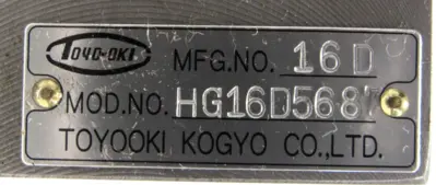 NEW TOYOOKI KOGYO HG11J5116 MANIFOLD NGL6115657 HD1-2WD-BCA-025B-WYD2-S
