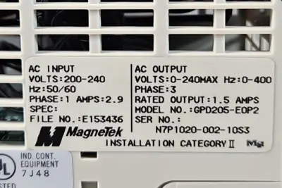 Magnetek GPD205-E0P2 AC Inverter Drive Motor Controller 3 phase loc1D36