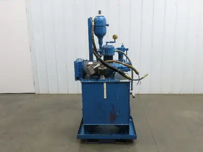 Vickers PVQ10 Hydraulic Power Unit 30 Gal 5 GPM 3000 PSI 2Hp 460V w/Oil Cooler