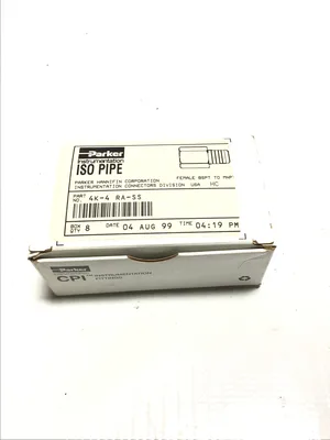 Parker 4K-4 RA-SS Stainless Steel Adapter Pipe Fitting Female BSPT to MNPT (Lot of 5)
