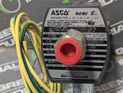 ASCO EFHT8317G007 Red Hat Solenoid Valve No Box New