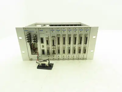 Fuji Electric FCS4 PWR 2SRV CPU 2416N 2416P PLC Assembly Rack 6 Card Slots