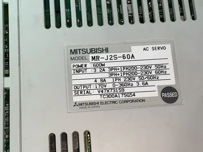 Used MITSUBISHI ELECTRIC MRJ2S60A Air Tools, DC Electrical Tools & Accessories Ohio US | HGR 24 #1404334