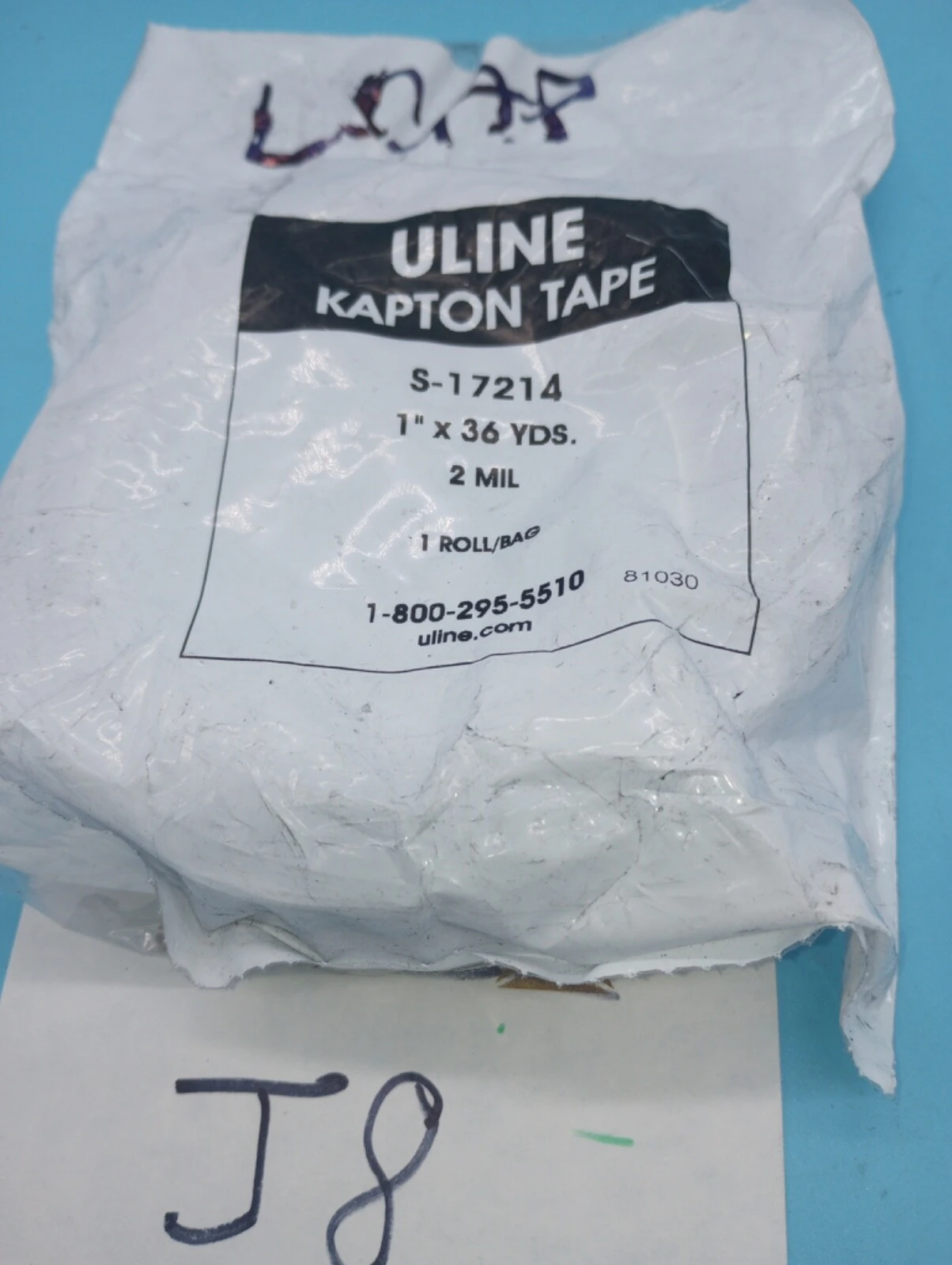 NEW ULINE KAPTON S-17214 KAPTON TAPE 2 MIL 1” X 36 YARDS