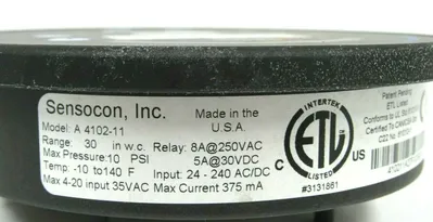 NEW SENSOCON DIGITAL DIFFERENTIAL PRESSURE CONTROLLER