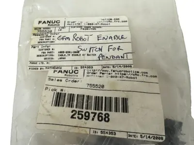 NEW FANUC A05B-2301-D008 CABLE-TP ENABLE W/ SWITCH
