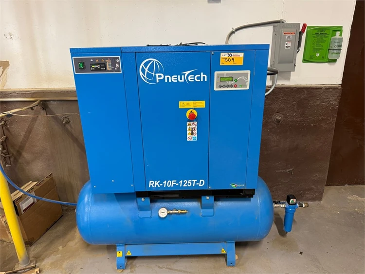 Used 2023 PNEUTECH "RK-10F-125T-D" Tank Mounted Air Compressors Illinois US | MachineryMax #1337482