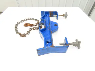 Vestil D-FORK-10-SL Hoisting Rigging Hook Grapple Clamp On Lifter Blue No Hook