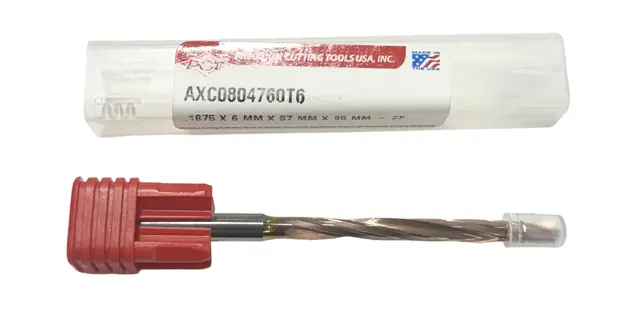 PCT 3/16" Solid Carbide Drill 8xD Triple Margin Coolant Thru ZicroPlus 135 Deg