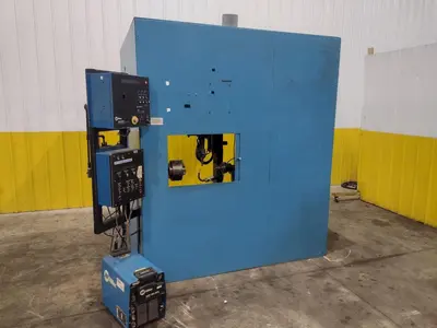 12" ITW WELDING AUTOMATION LATHE, WITH MILLER WELD CONTROLLER & MILLER XMT 304 SERIES ARC WELDER: YOBRO #24402