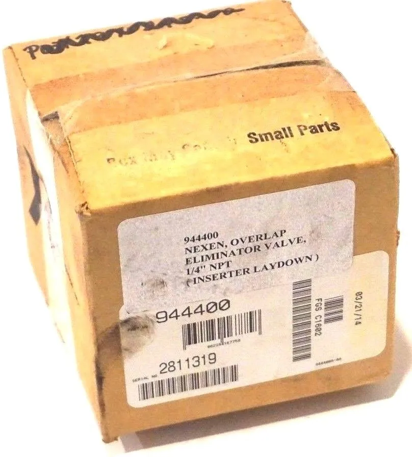 NEW NEXEN 944400 OVERLAP ELIMINATOR VALVE 1/4" NPT