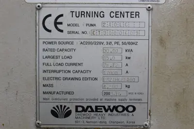 2003 DAEWOO Puma240LC CNC Lathe | Levy Recovery Group (22)