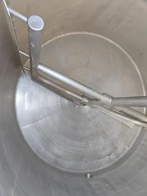 Used 1750 Gallon Tank, 304 Stainless Steel, With Sweep Agitation, Electrically Heated