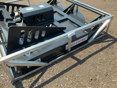 New JCT 72” Brush Mower Skid Steer Attachment, hydraulic driven with hoses and quick coupler fitting...