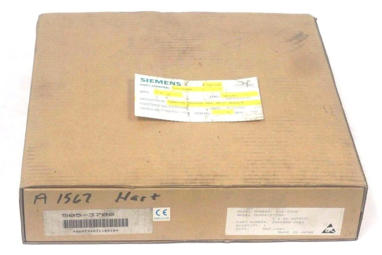 NEW SIEMENS 505-3708 DIGITAL OUTPUT MODULE 5053708