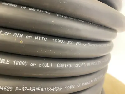 USED LAPP 86 FEET- OLFLEX VFD SLIM 4G4 12/4C, 4C 12 AWG BLACK