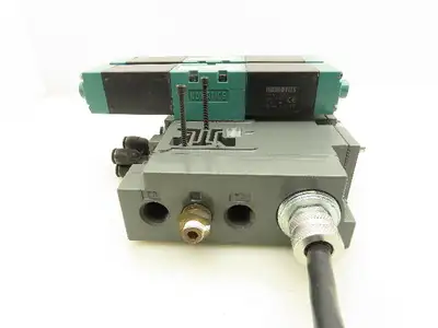 Numatics MK15 Pneumatic Solenoid Valve 3-Pos 24VDC Flexiblock 3-Station Manifold