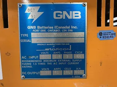 USED 1991 GNB BATTERIES (CANADA) INC. 90D18GTD600-K