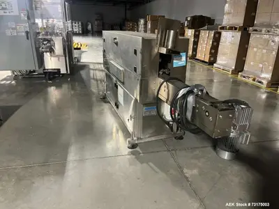Buy Used AFM SL-LX150-V2B Shrink Sleeve Applicator for 16 oz Bottles with STC-WSN500-2M Shrink Tunnel