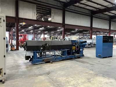 4.5" John Brown/Egan Ram Stuffer Extruder, 32:1 L/D, 250 Hp AC Motor