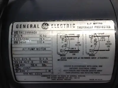 SP15-50-SS | Price Pump  Pump 150GPM GE 5KC39NN40X Electric Motor 3/4HP 3450RPM - New