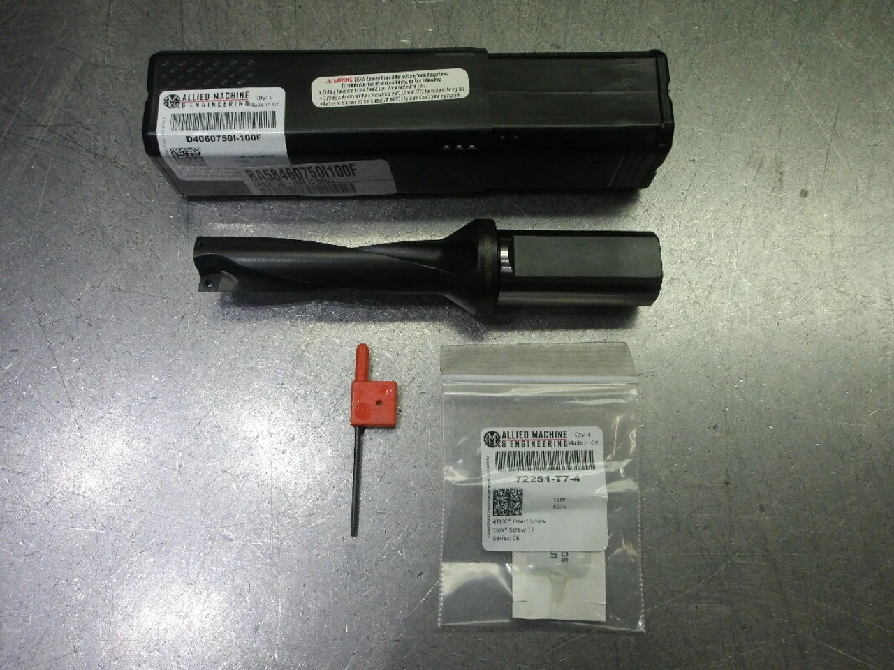 AMEC #06 4TEX 3/4" Coolant Thru Drill 1" Shank D4060750I-100F (LOC2708A)