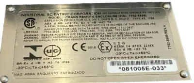 NEW INDUSTRIAL SCIENTIFIC 7702-5930 ITRANS 2 REMOTE ENCLOSURE 77025930