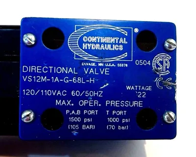 NEW CONTINENTAL HYDRAULICS 4S12M-1A-G-68L-H DIRECTIONAL VALVE 4S12M1AG68LH