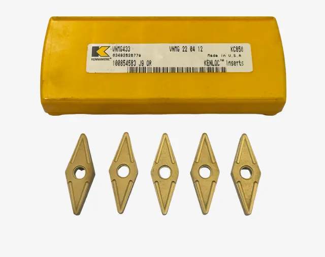 Kennametal Carbide Insert VNMG433 Grade KC850 Turning Inserts 5 Pack
